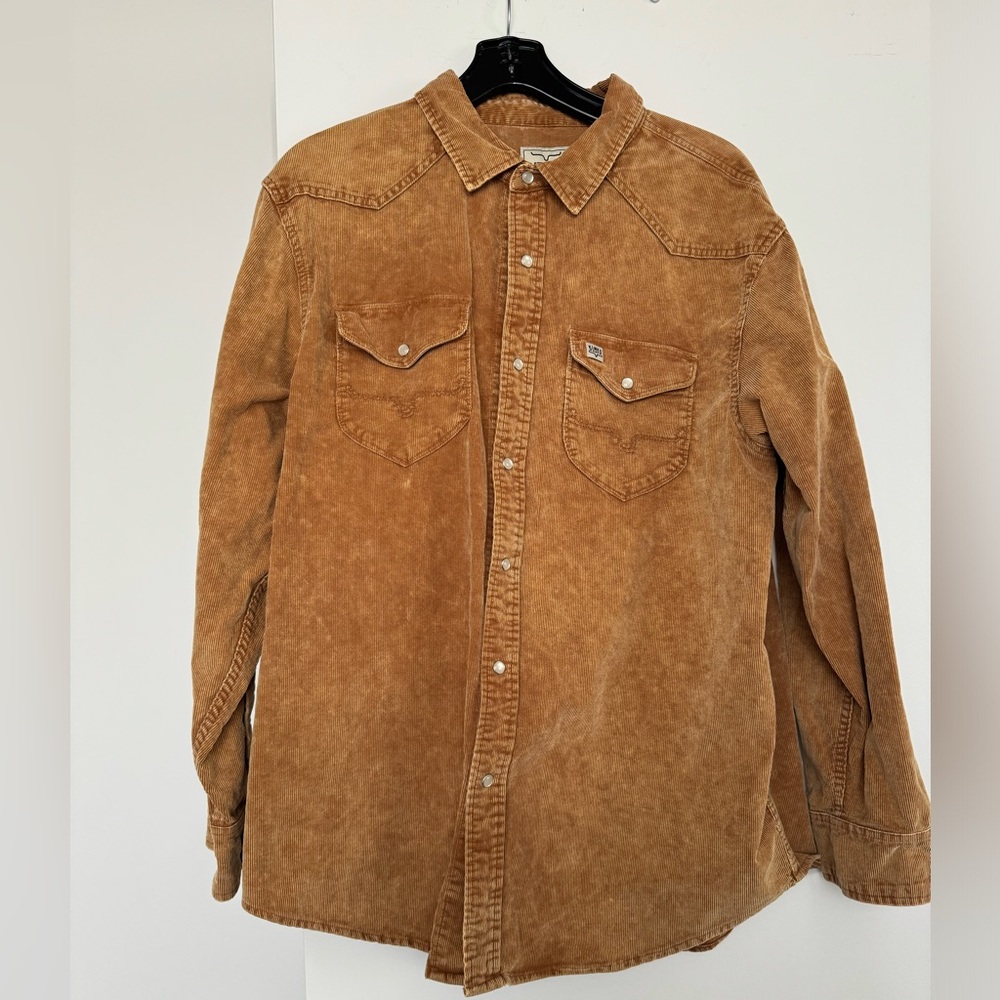 Kimes Ranch Womens Camel Dixon Cord Top, size XL